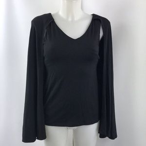 Susana Monaco Black Cape Tank Size Small